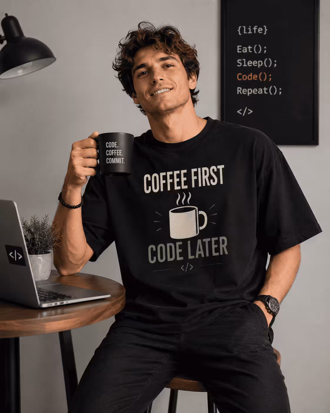 coffee-first-code-later-programmer-life-black-tshirt