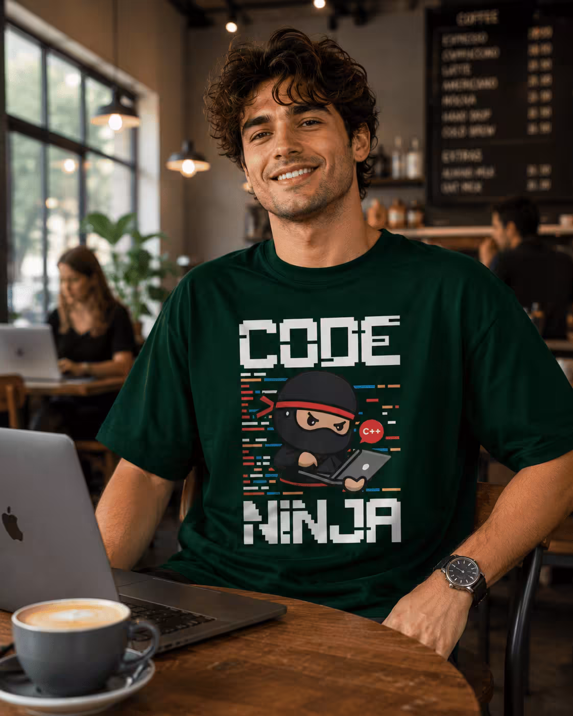 i-am-coding-ninja-funny-programmer-green-tshirt